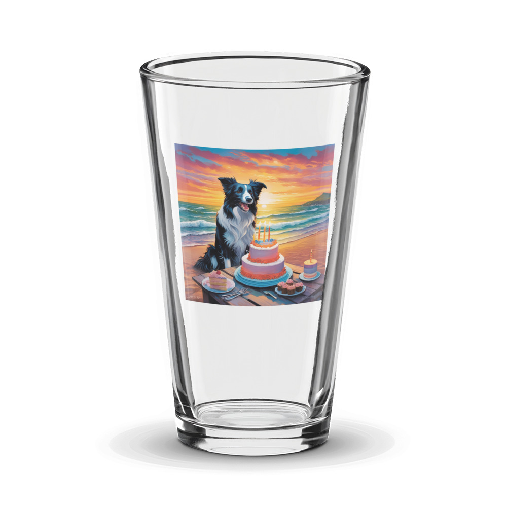 PugMug Custom Border Collie Glass Tumbler