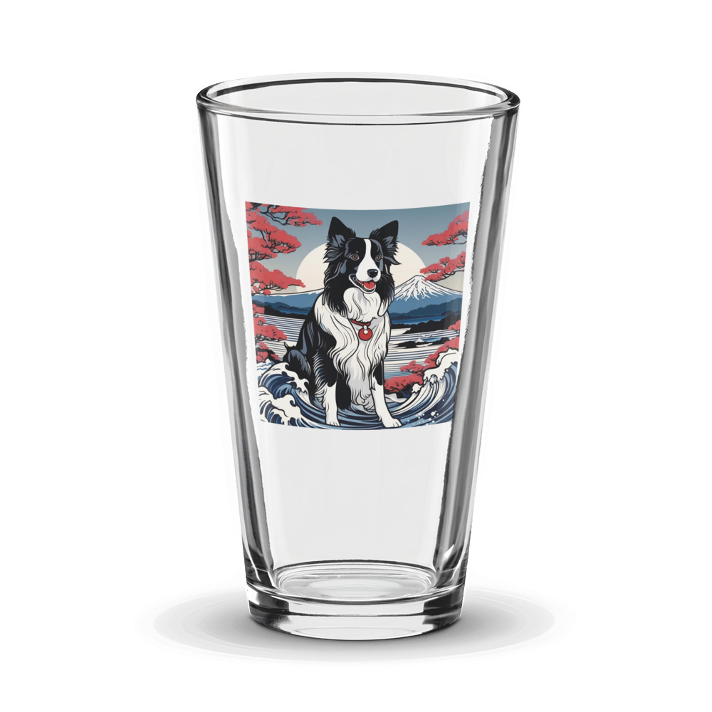 PugMug Custom Border Collie Glass Tumbler