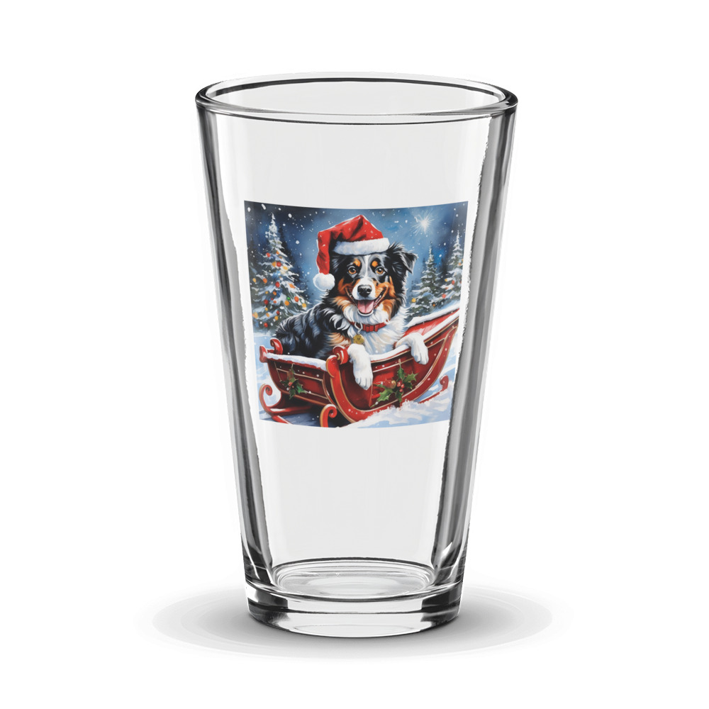 PugMug Custom Australian Shepherd Dog Glass Tumbler
