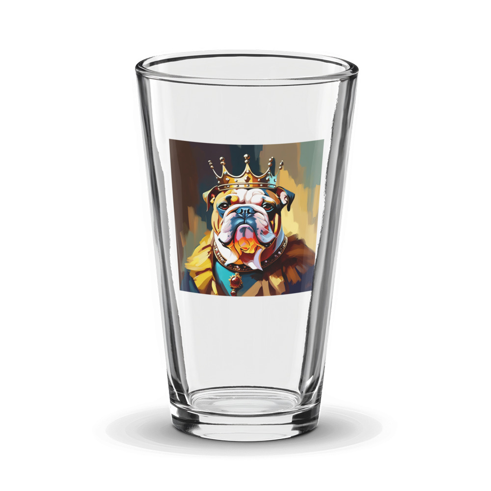 PugMug Custom Bulldog Glass Tumbler