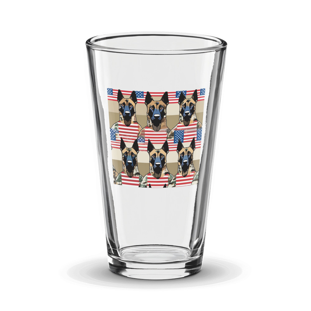 PugMug Custom Belgian Malinois Glass Tumbler
