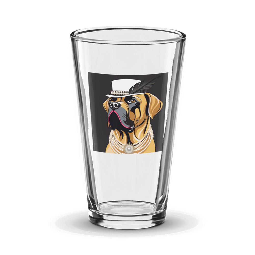 PugMug Custom Mastiff Glass Tumbler