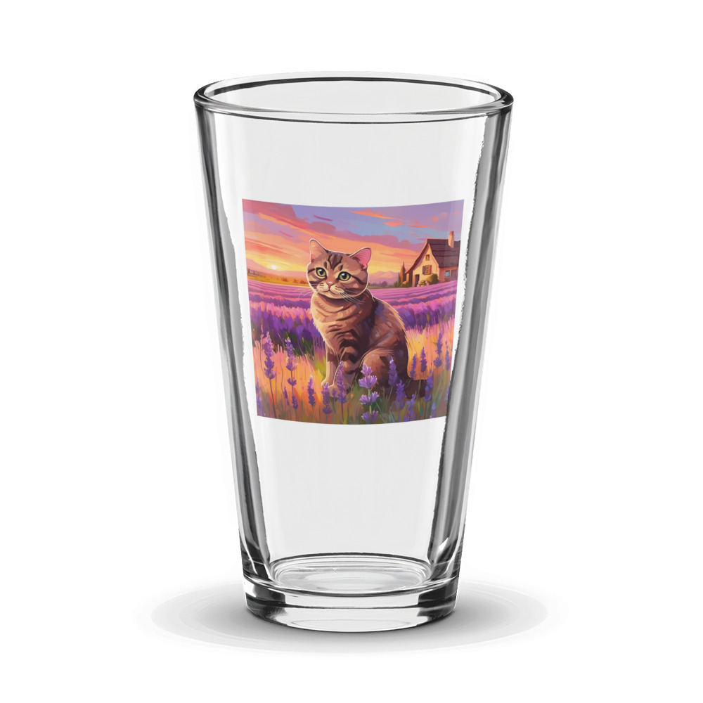 PugMug Custom Tabby Scottish Fold Cat Glass Tumbler