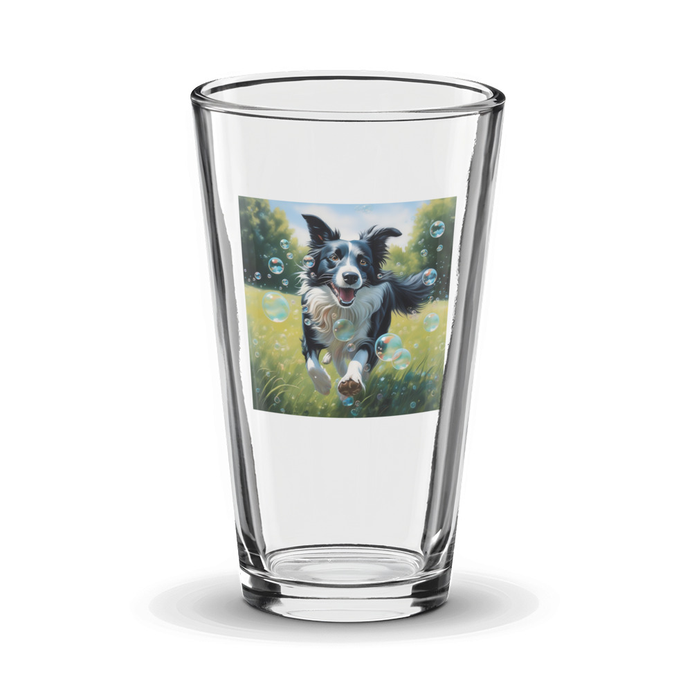 PugMug Custom Border Collie Glass Tumbler