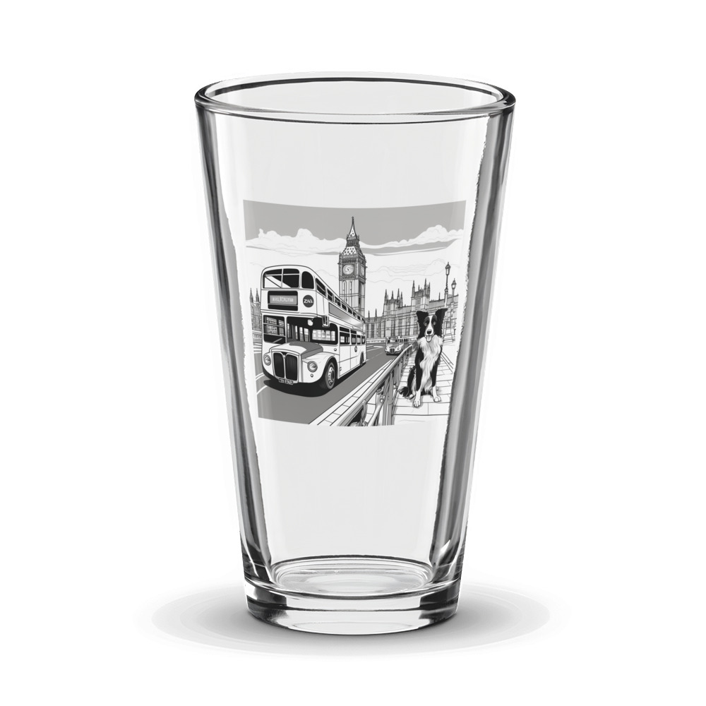 PugMug Custom Border Collie Glass Tumbler