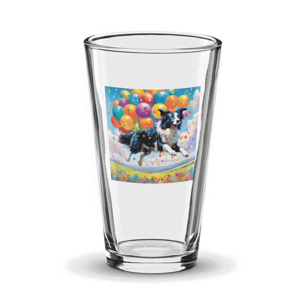 PugMug Custom Border Collie Glass Tumbler