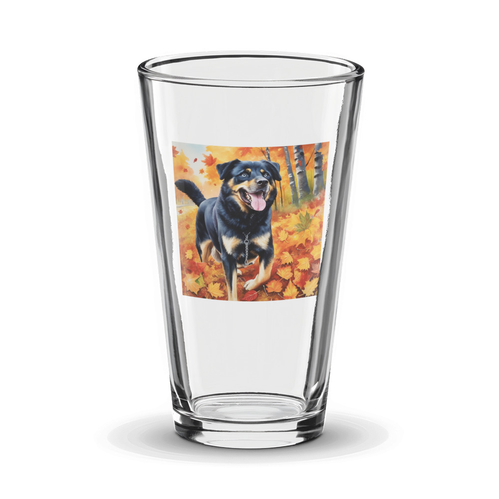 PugMug Custom Blue Glass Tumbler