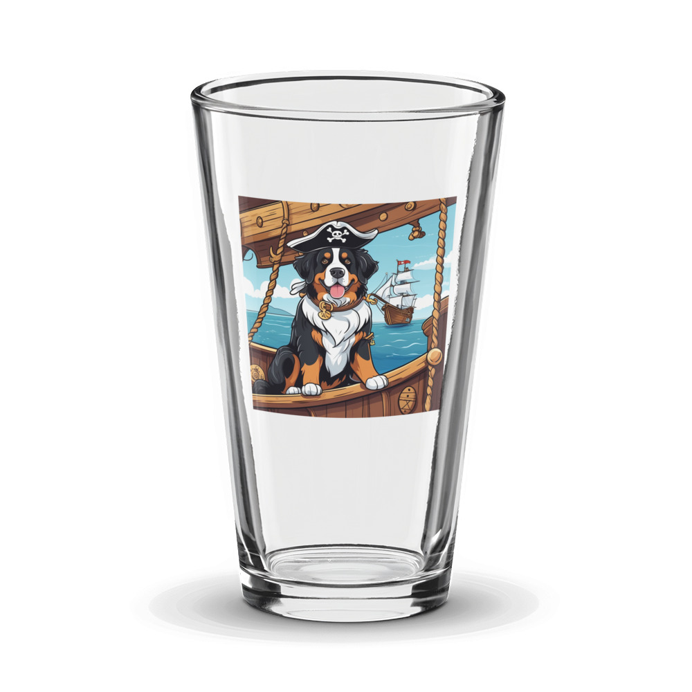 PugMug Custom Bernese Mountain Dog Glass Tumbler