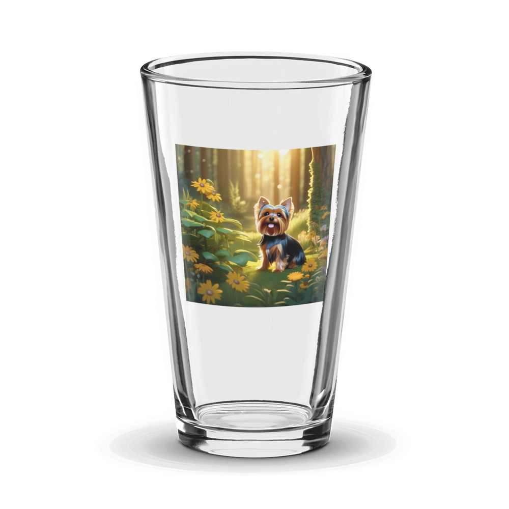 PugMug Custom Yorkshire Terrier Glass Tumbler