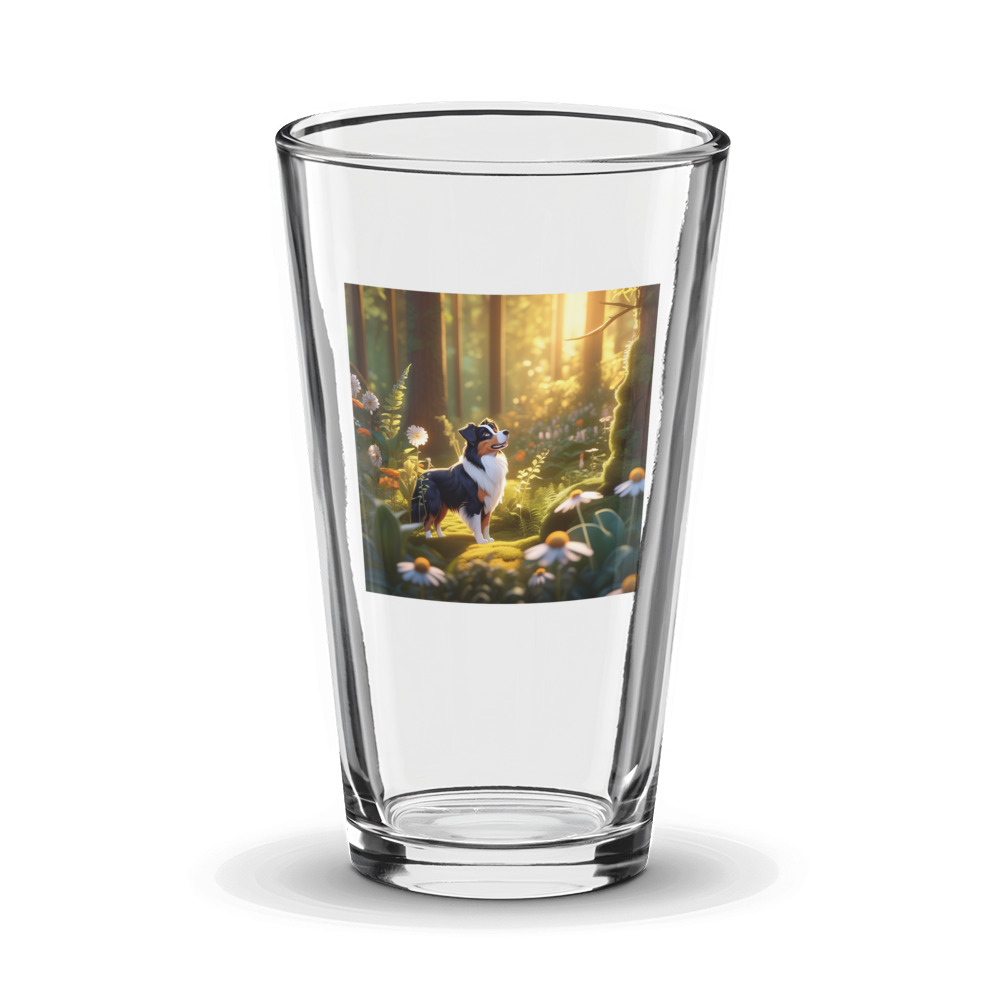 PugMug Custom Miniature American Shepherd Glass Tumbler