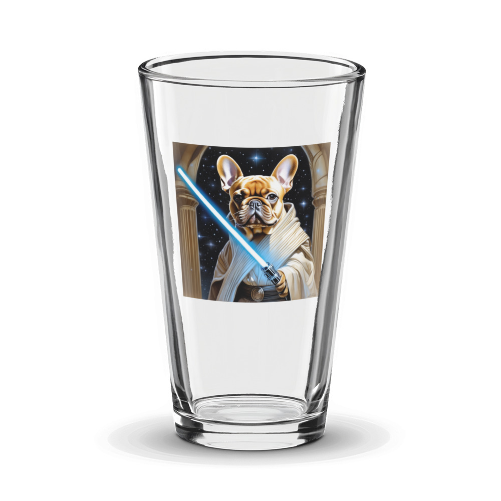 PugMug Custom Tan French Bulldog Glass Tumbler