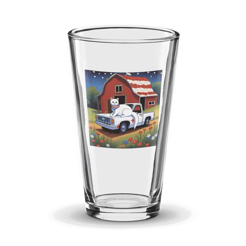 PugMug Custom White Companion Cat Glass Tumbler