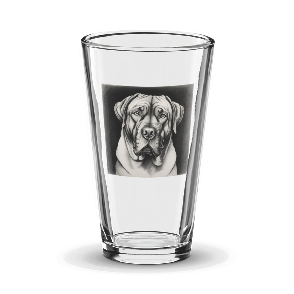 PugMug Custom Mastiff Glass Tumbler