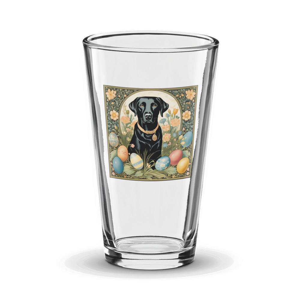 PugMug Custom Black Labrador Retriever Glass Tumbler