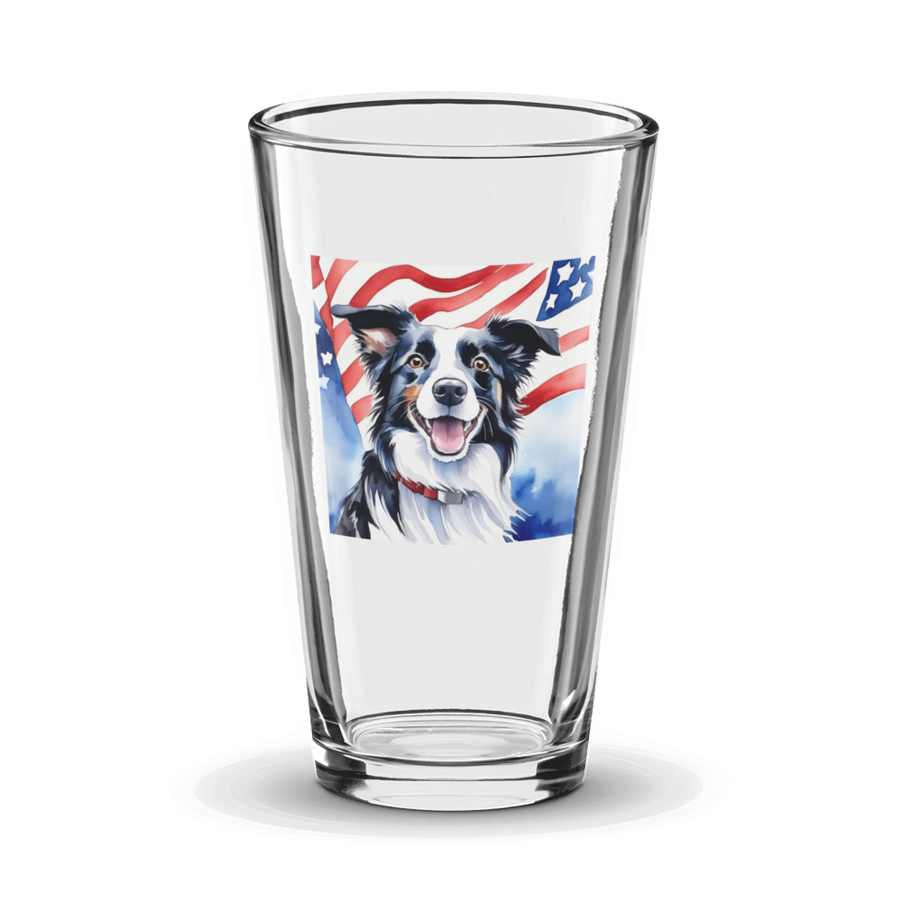 PugMug Custom Border Collie Glass Tumbler