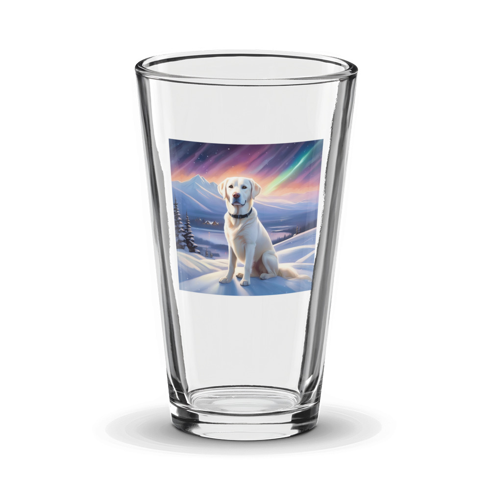 PugMug Custom White Labrador Retriever Glass Tumbler
