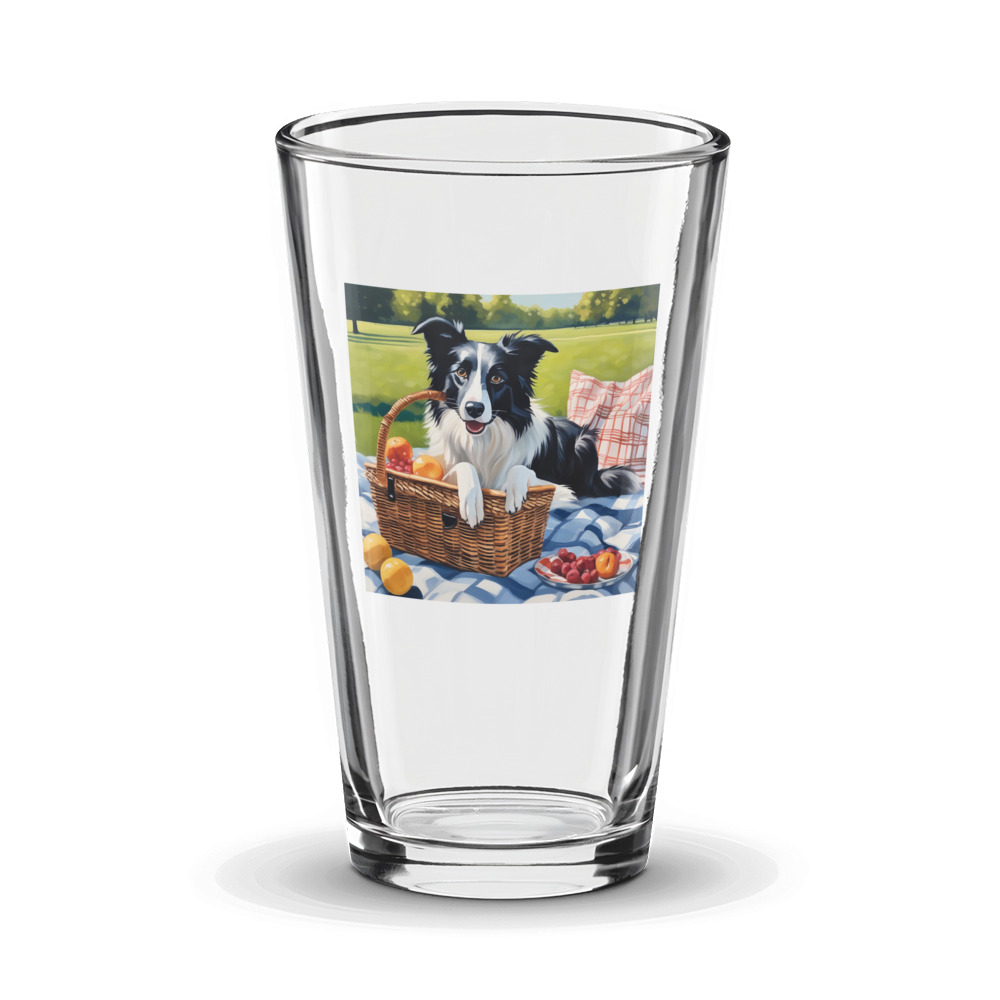 PugMug Custom Border Collie Glass Tumbler