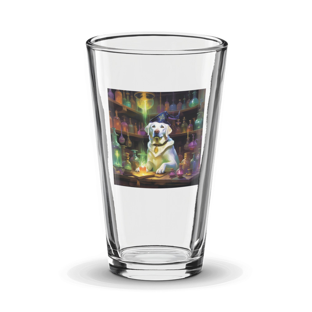 PugMug Custom White Labrador Retriever Glass Tumbler