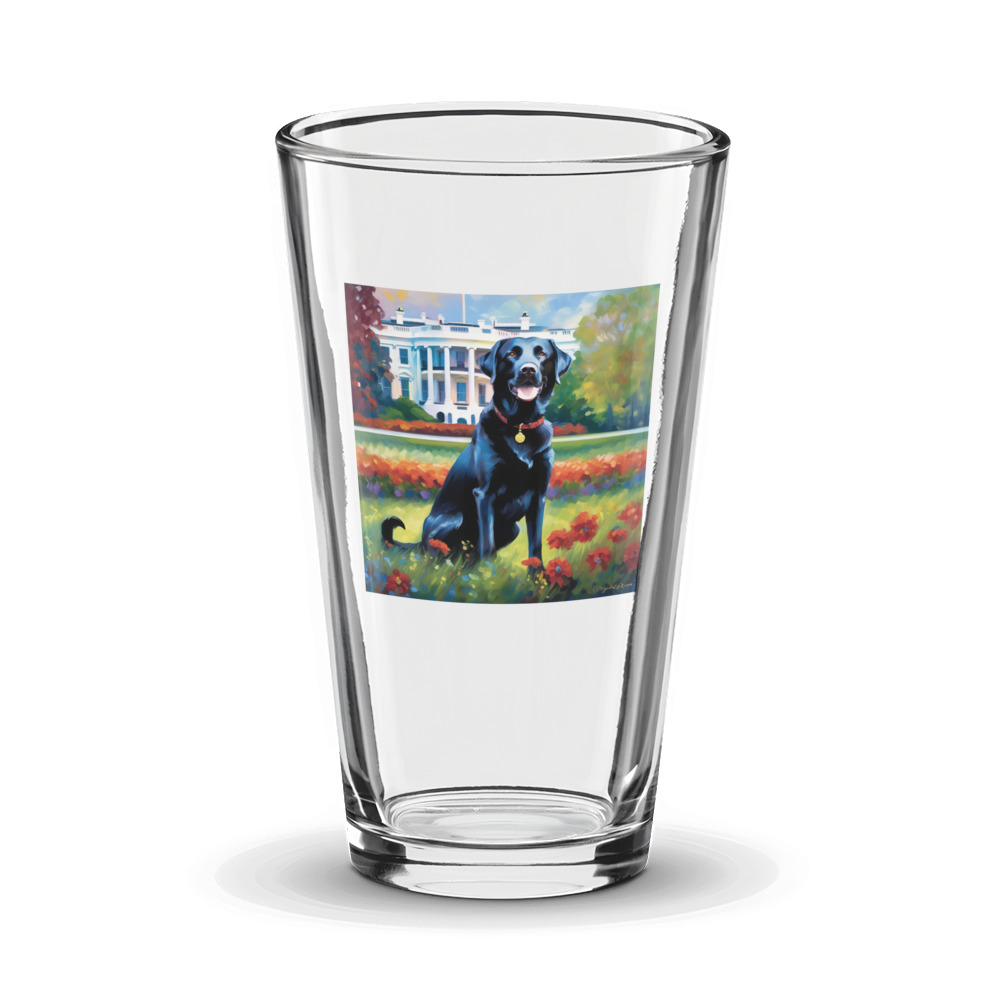 PugMug Custom Black Labrador Retriever Glass Tumbler