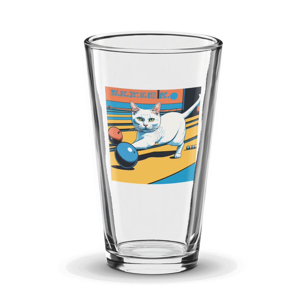 PugMug Custom White Companion Cat Glass Tumbler