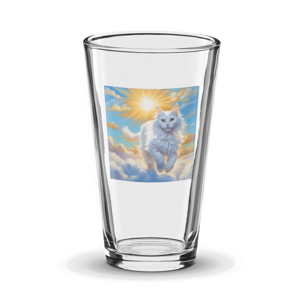PugMug Custom White Companion Cat Glass Tumbler