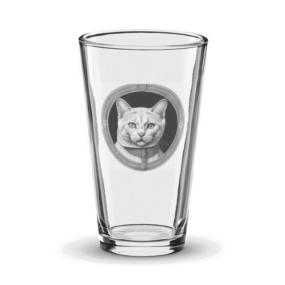 PugMug Custom White Exotic Cat Glass Tumbler