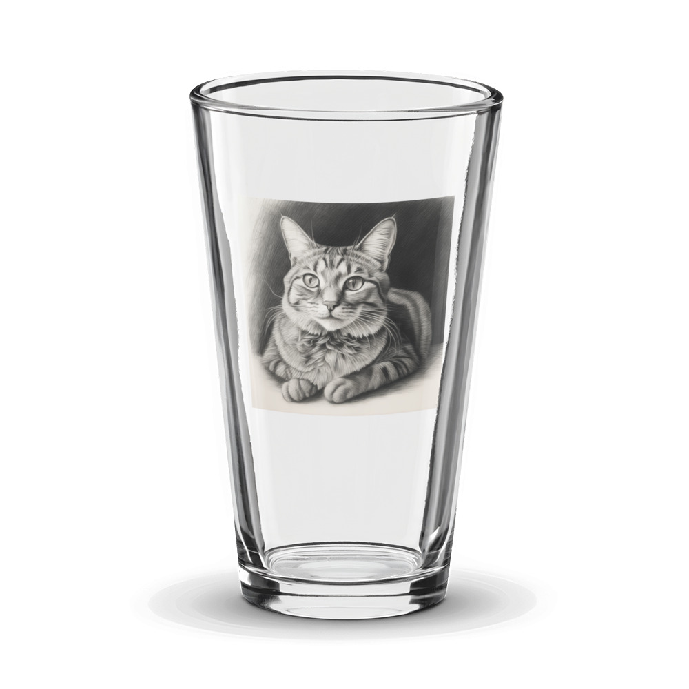 PugMug Custom Tabby Companion Cat Glass Tumbler
