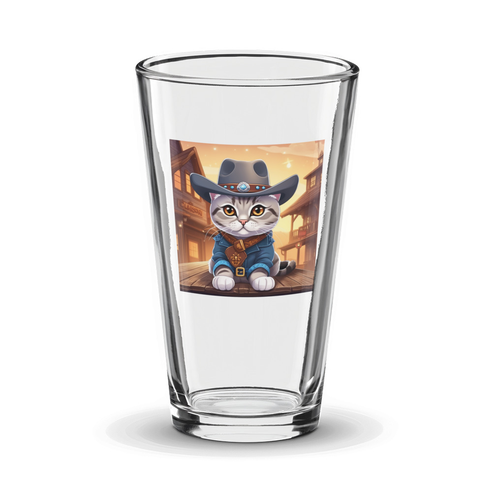 PugMug Custom Tabby British Shorthair Cat Glass Tumbler