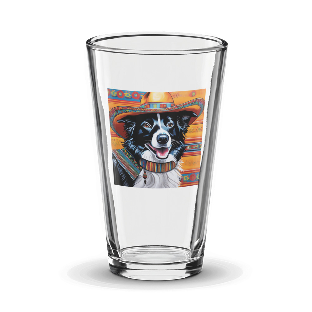 PugMug Custom Border Collie Glass Tumbler