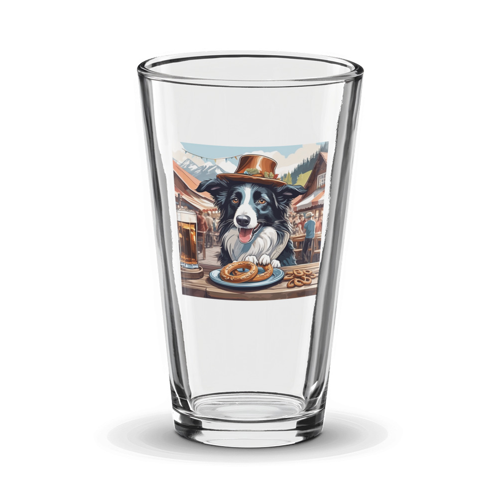 PugMug Custom Border Collie Glass Tumbler