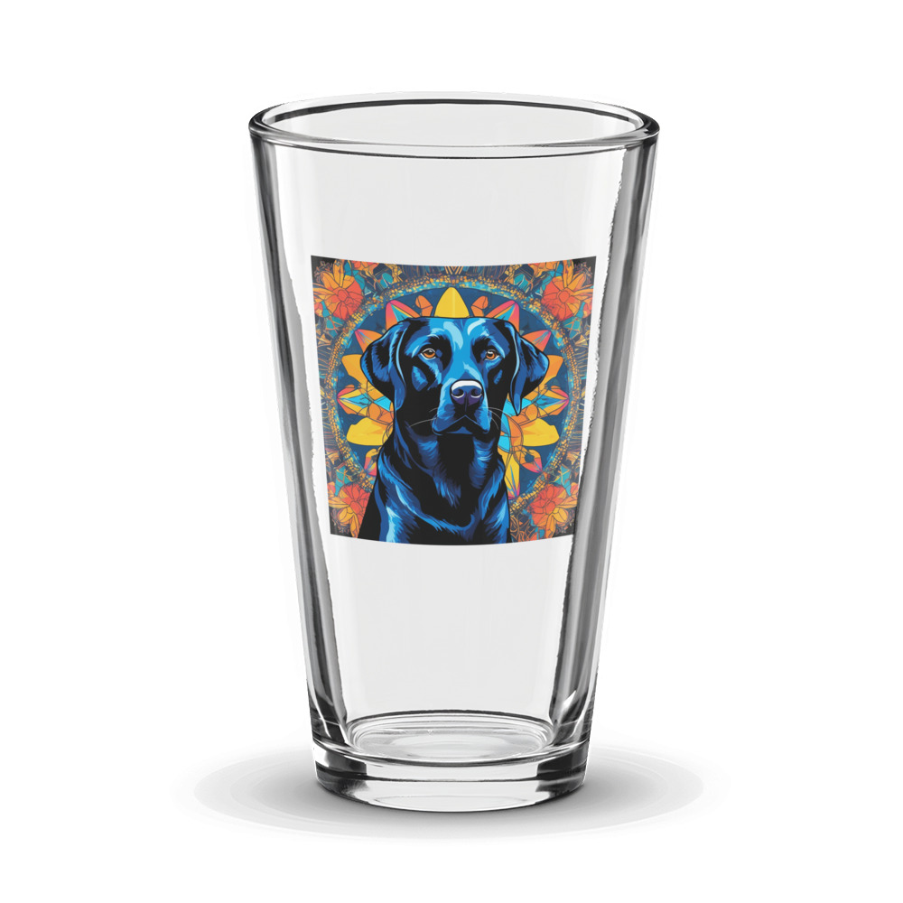 PugMug Custom Black Labrador Retriever Glass Tumbler