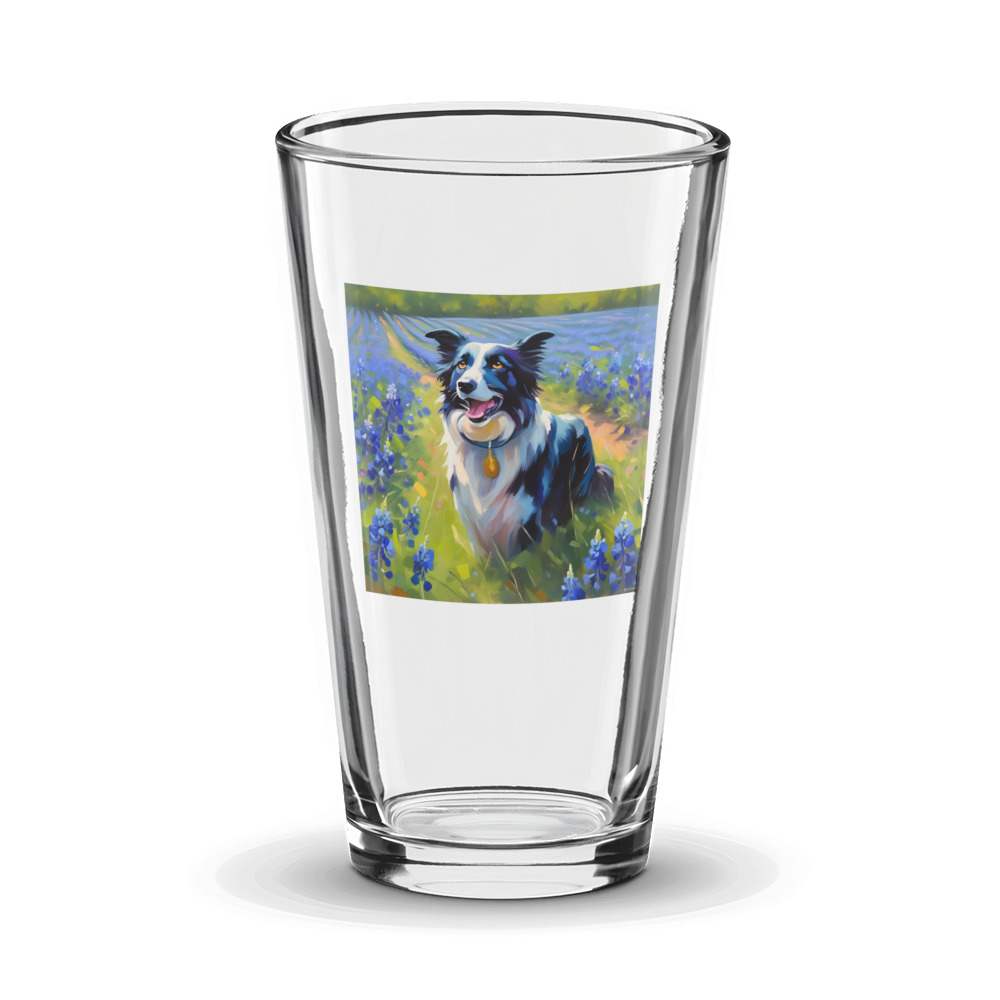 PugMug Custom Border Collie Glass Tumbler