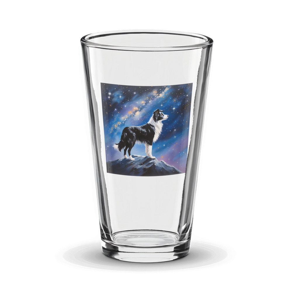 PugMug Custom Border Collie Glass Tumbler