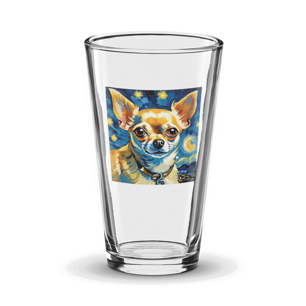 PugMug Custom Chihuahua Glass Tumbler