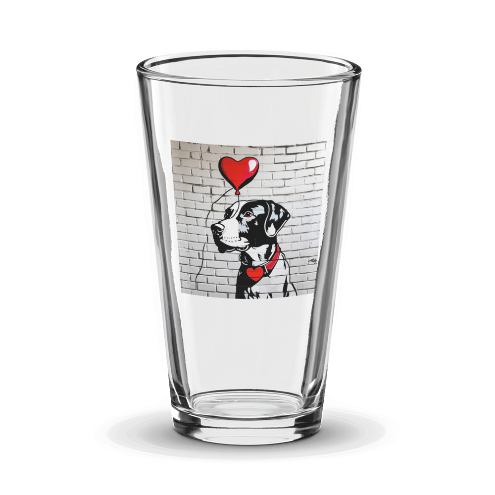 PugMug Custom Pointer Dog Glass Tumbler
