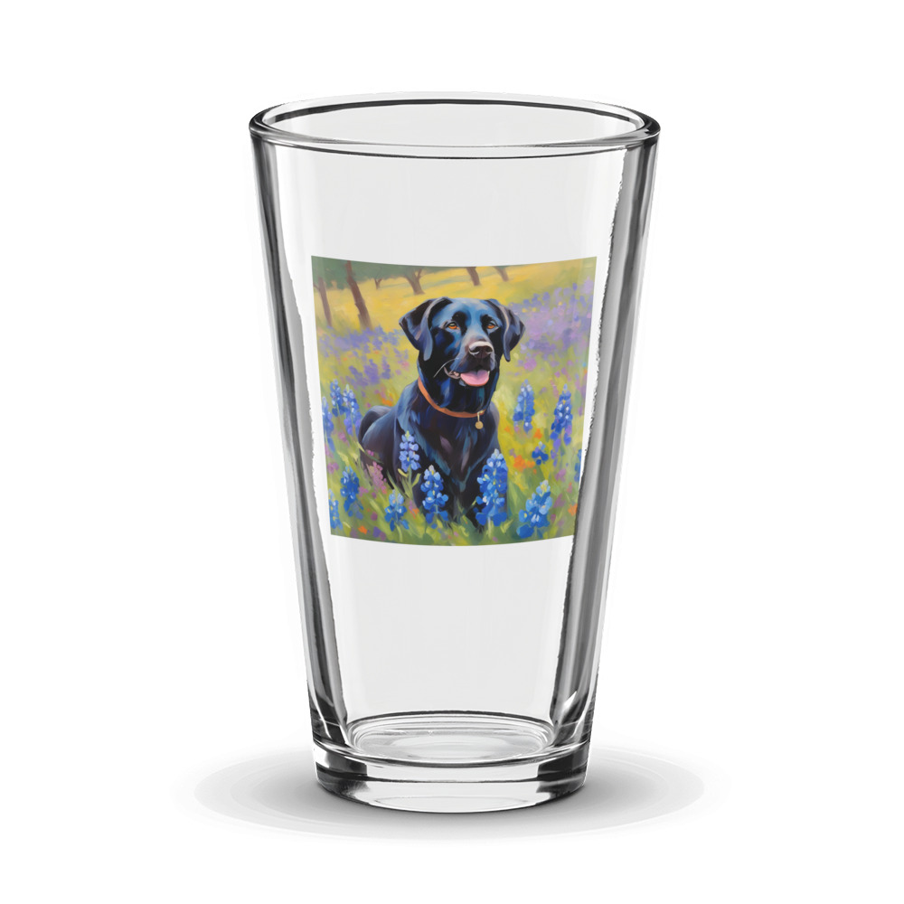 PugMug Custom Black Labrador Retriever Glass Tumbler