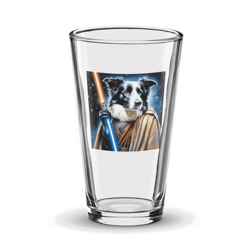 PugMug Custom Border Collie Glass Tumbler