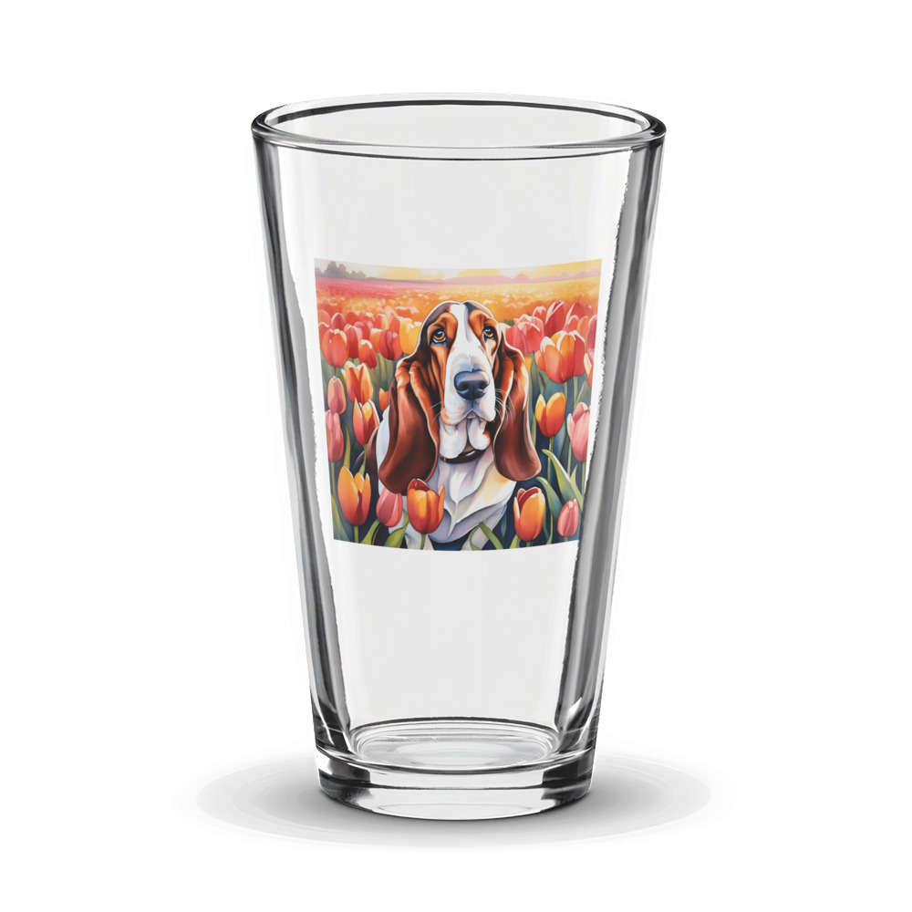 PugMug Custom Basset Hound Glass Tumbler