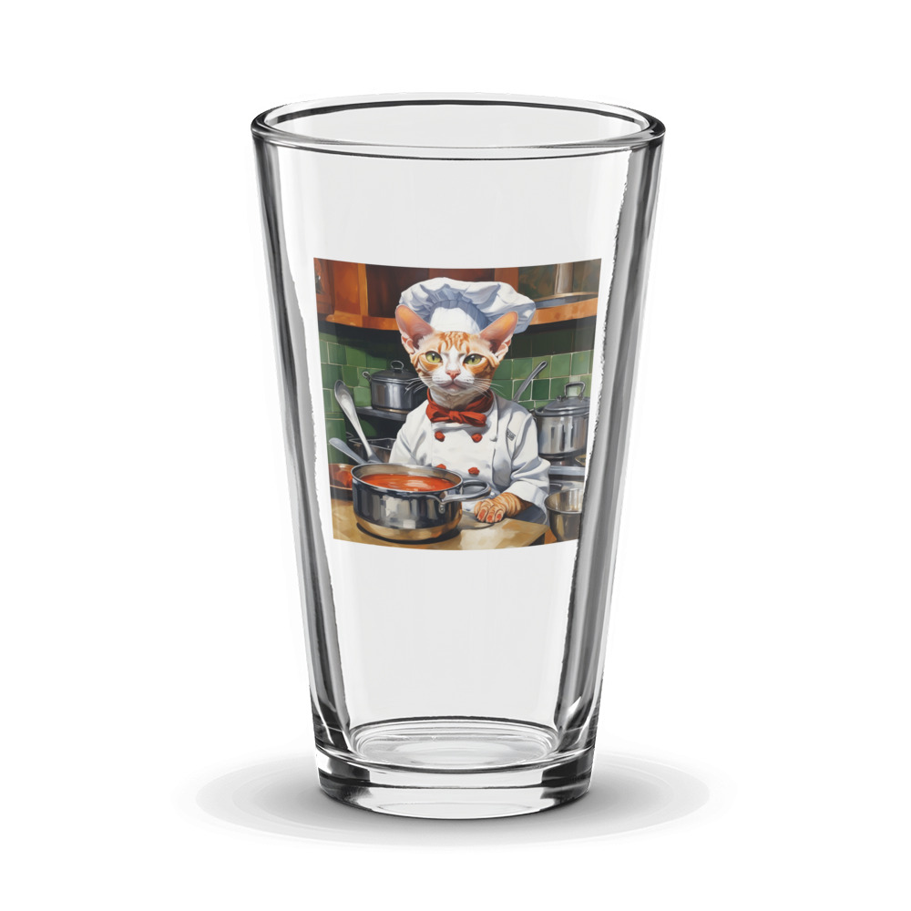 PugMug Custom Tabby Devon Rex Cat Glass Tumbler