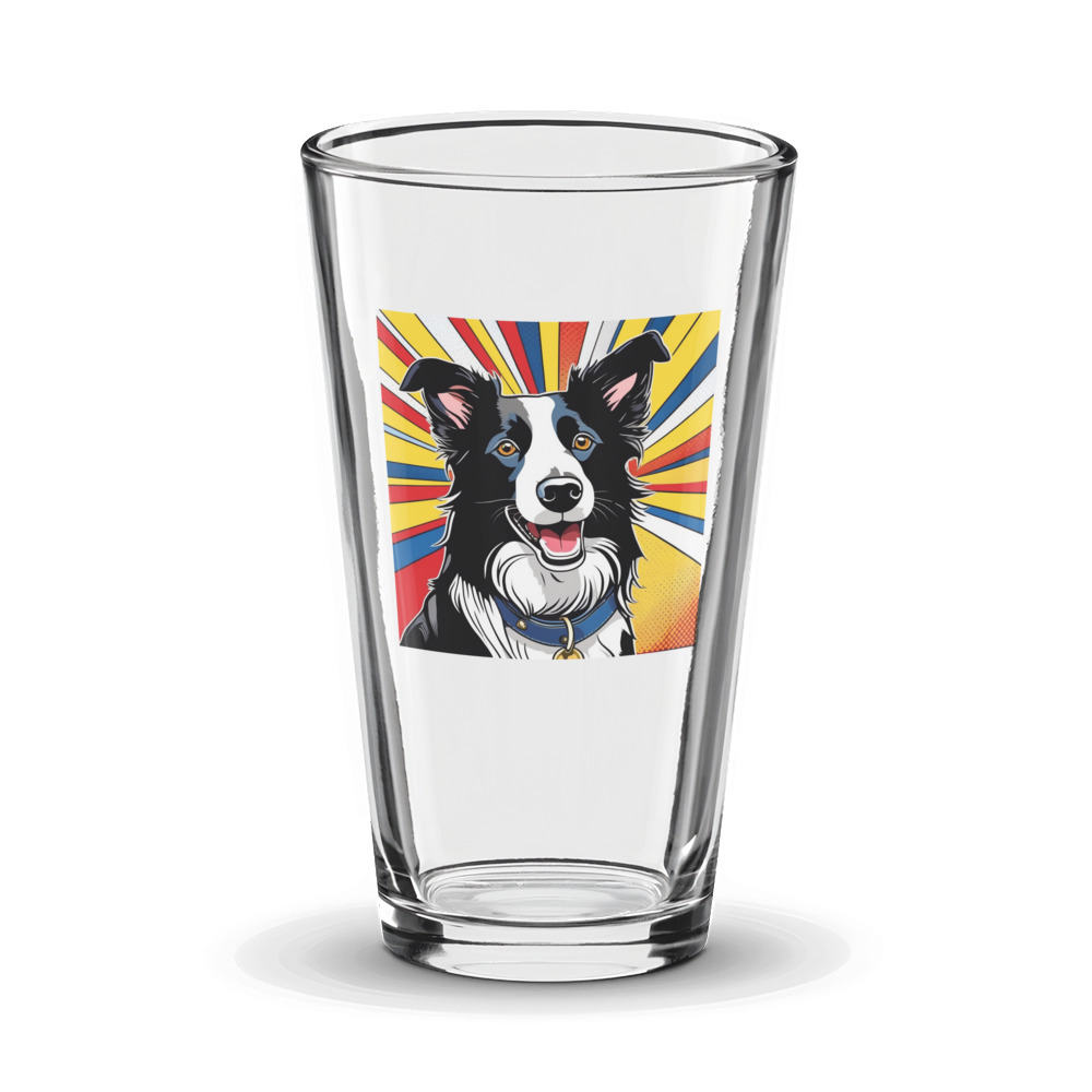 PugMug Custom Border Collie Glass Tumbler