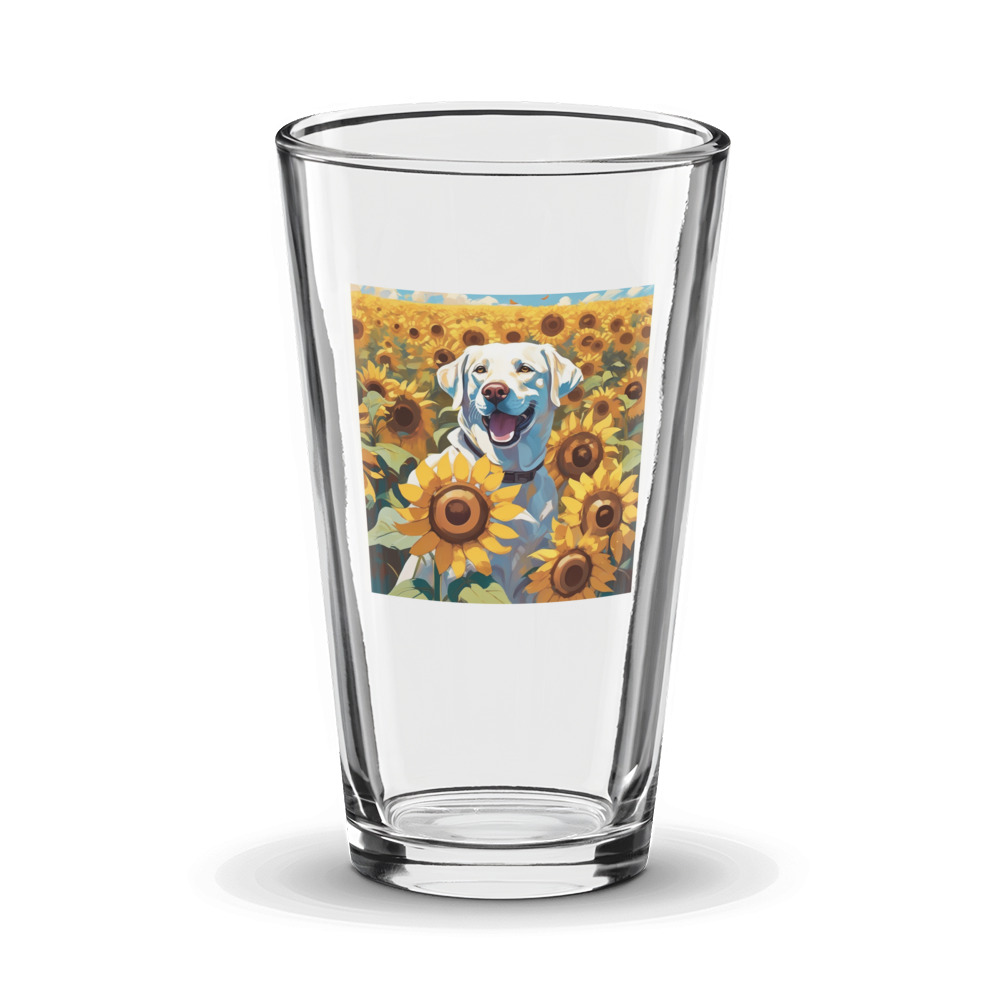 PugMug Custom White Labrador Retriever Glass Tumbler
