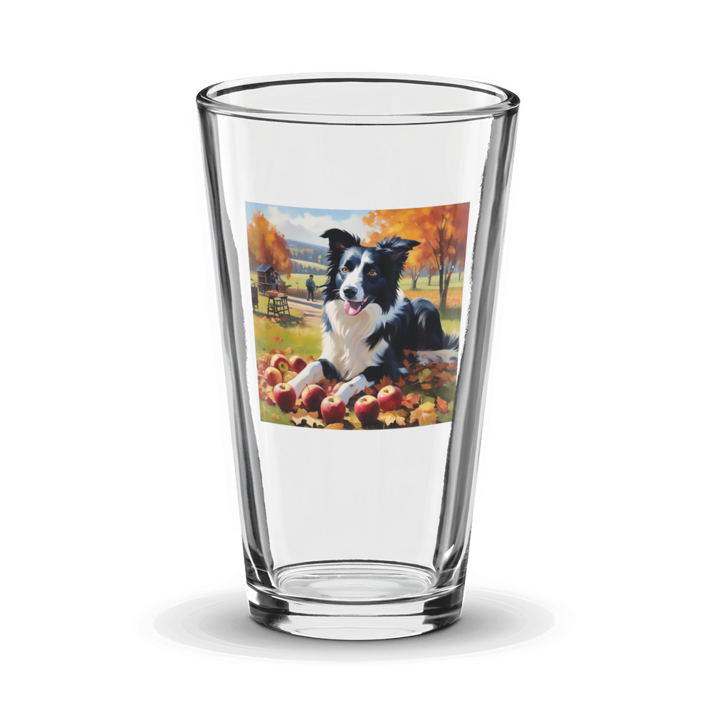 PugMug Custom Border Collie Glass Tumbler
