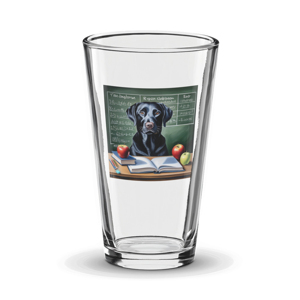 PugMug Custom Black Labrador Retriever Glass Tumbler