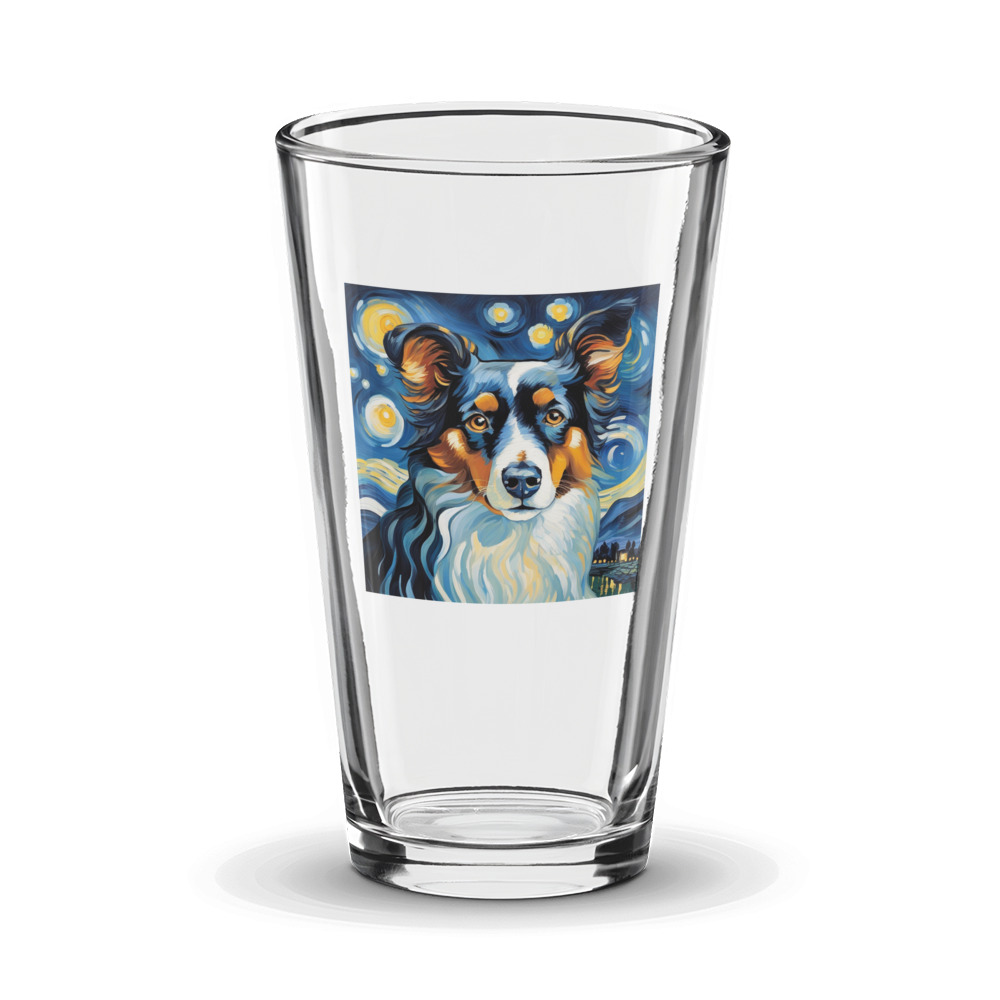 PugMug Custom Miniature American Shepherd Glass Tumbler