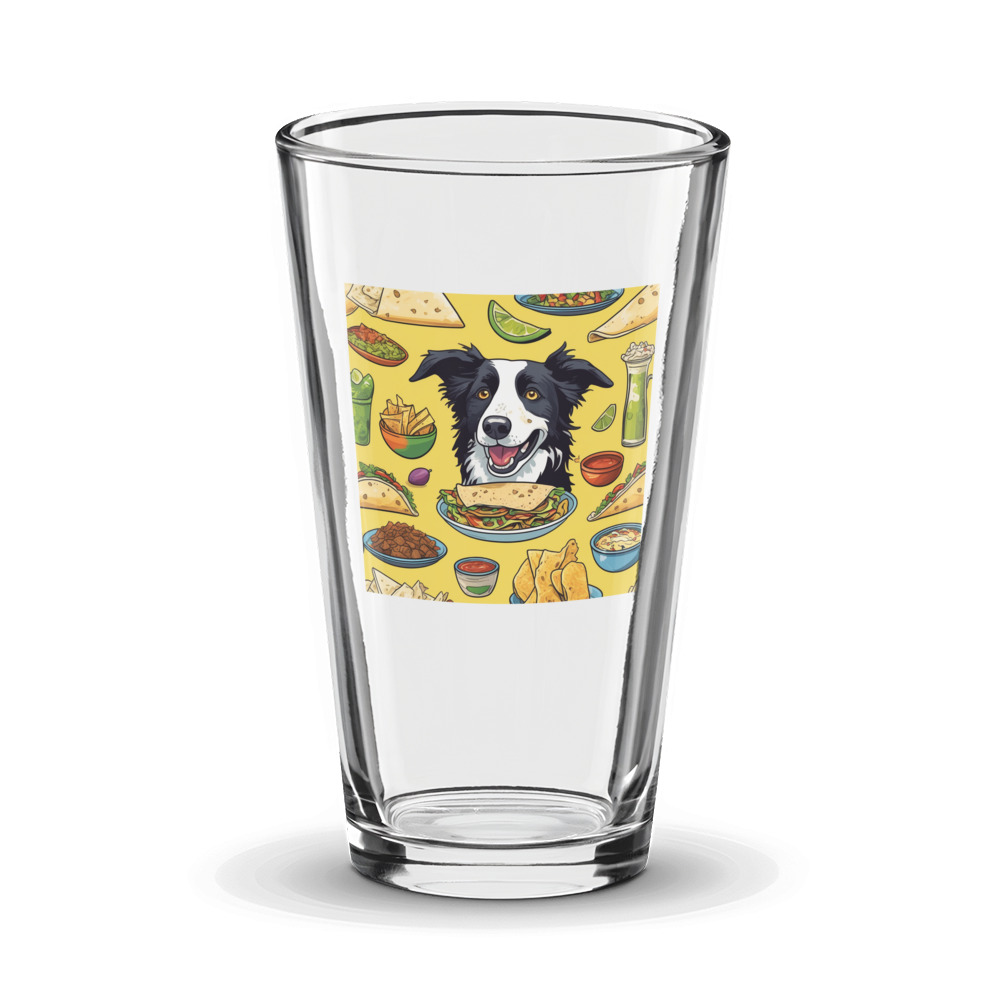 PugMug Custom Border Collie Glass Tumbler