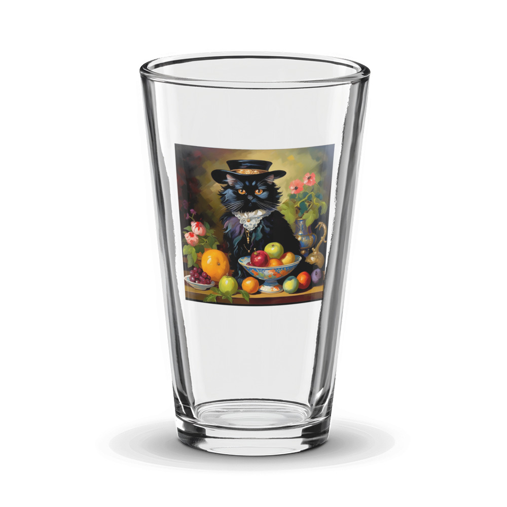 PugMug Custom Black Persian Cat Glass Tumbler