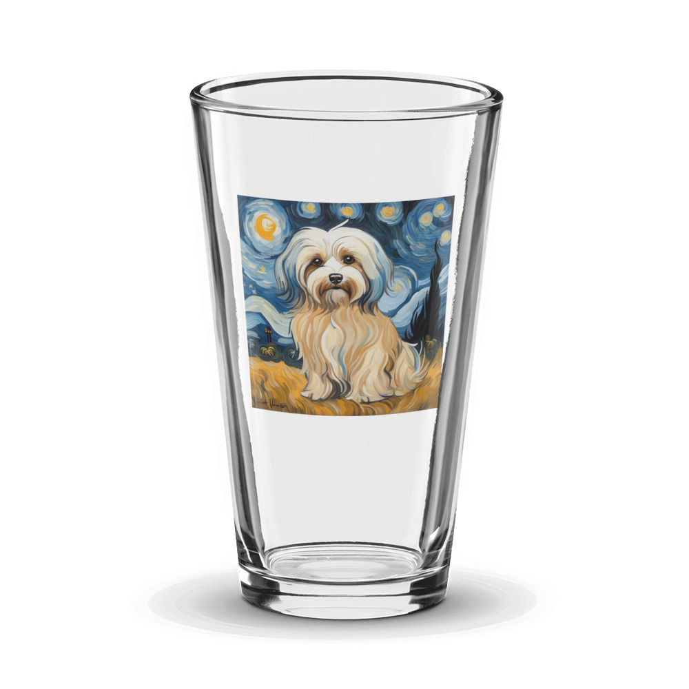 PugMug Custom Tan Havanese Dog Glass Tumbler