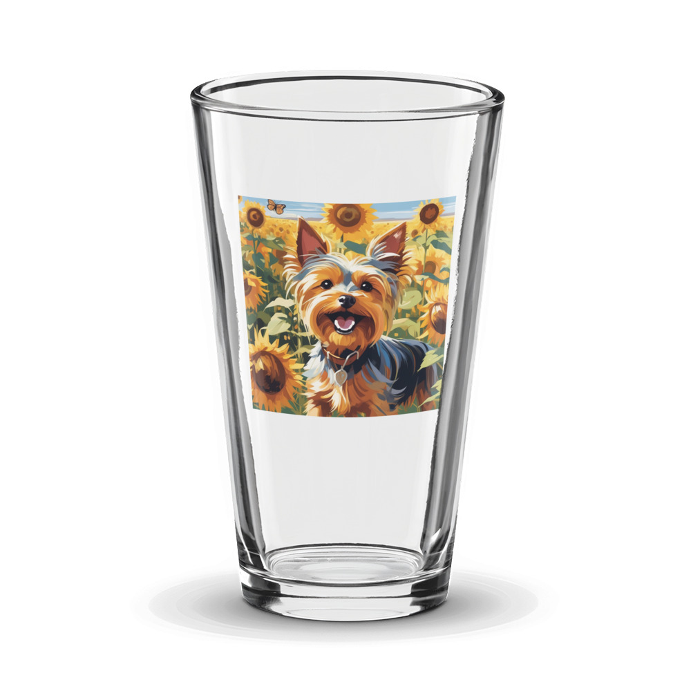 PugMug Custom Yorkshire Terrier Glass Tumbler