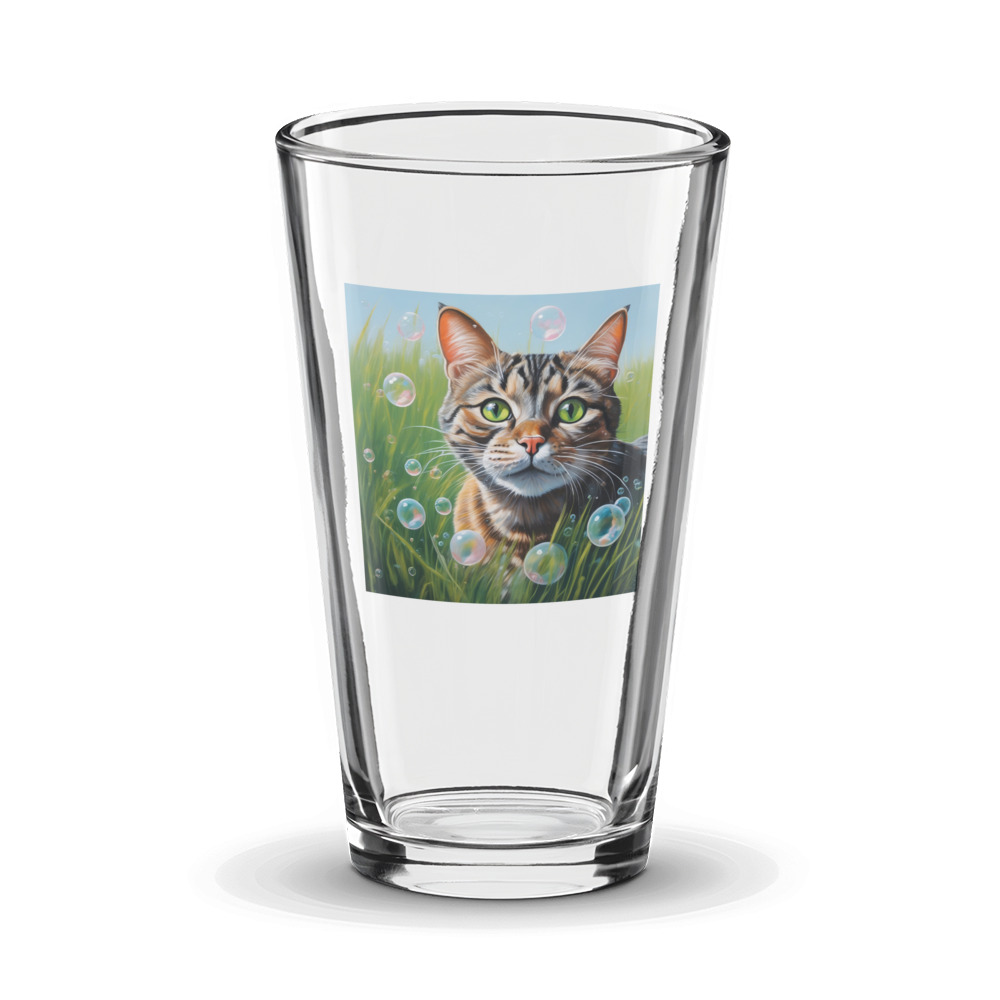 PugMug Custom Tabby Companion Cat Glass Tumbler