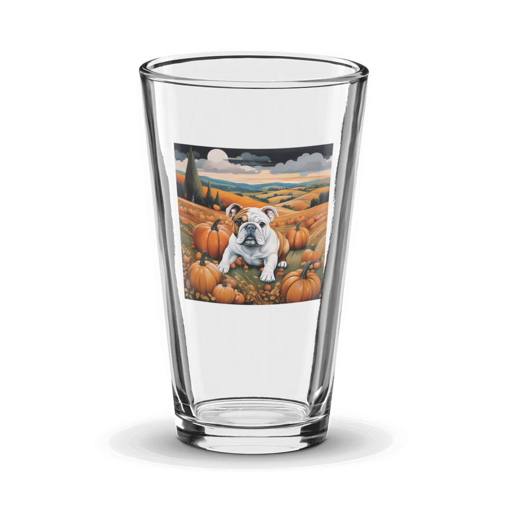 PugMug Custom Bulldog Glass Tumbler